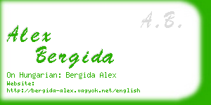 alex bergida business card